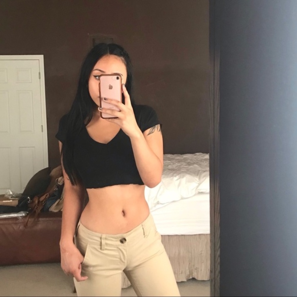 American Eagle Khaki Flare Pants